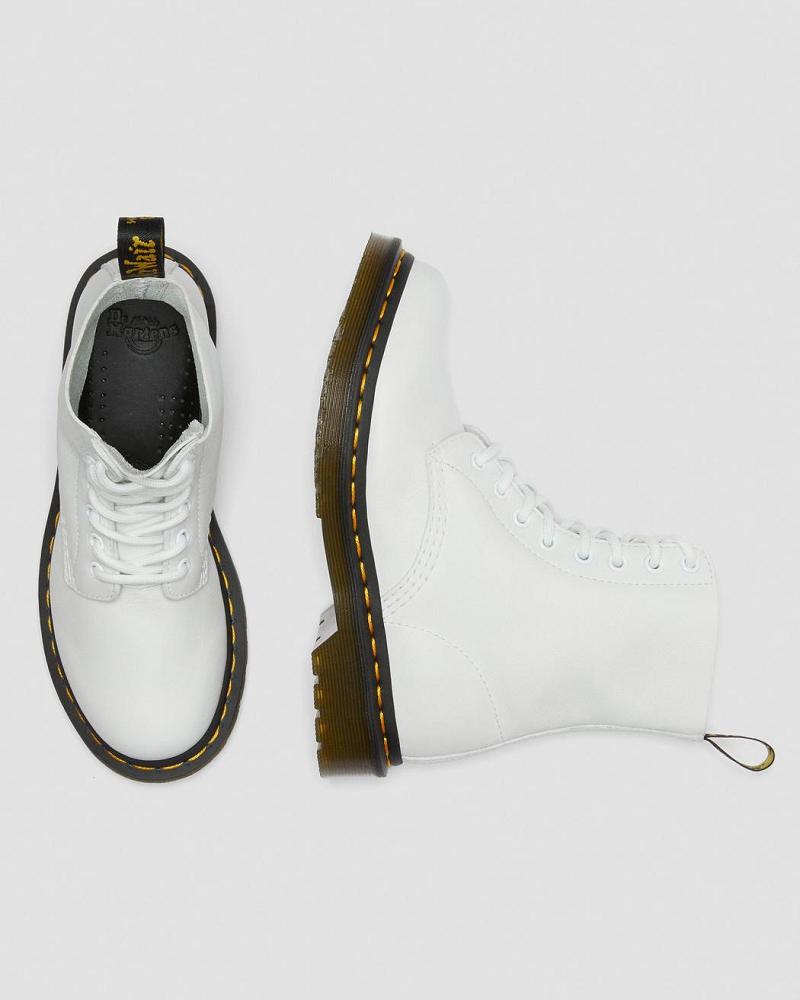 Women's Dr Martens 1460 Pascal Virginia Leather Ankle Boots White | AU 16VRW